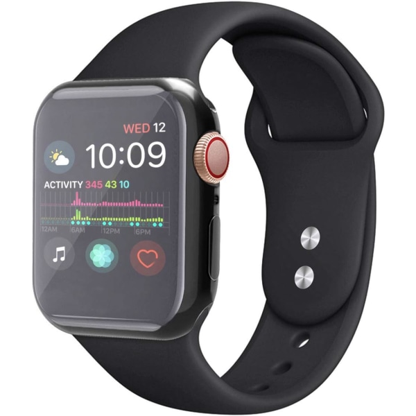 [2-pack] 40 mm case för Apple Watch Series 6 1 Black + 1 Transparent 40mm