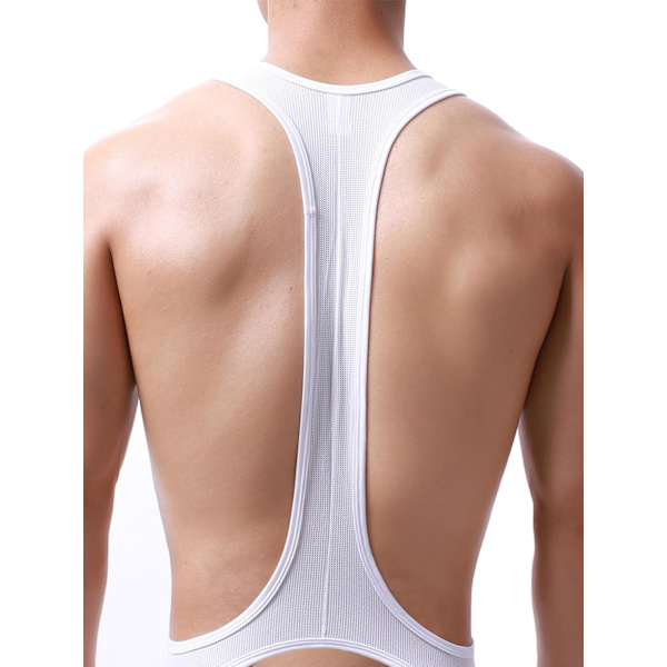 2025 Senaste Modell Herr Brottning Body Stringunderkläder Trikå G-string Vit Stor