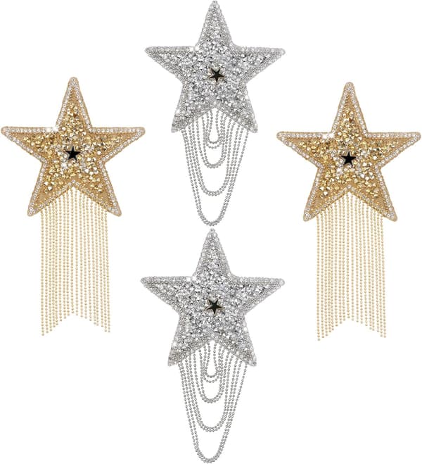 Rhinestone Star Applique Patch for Clothes DIY