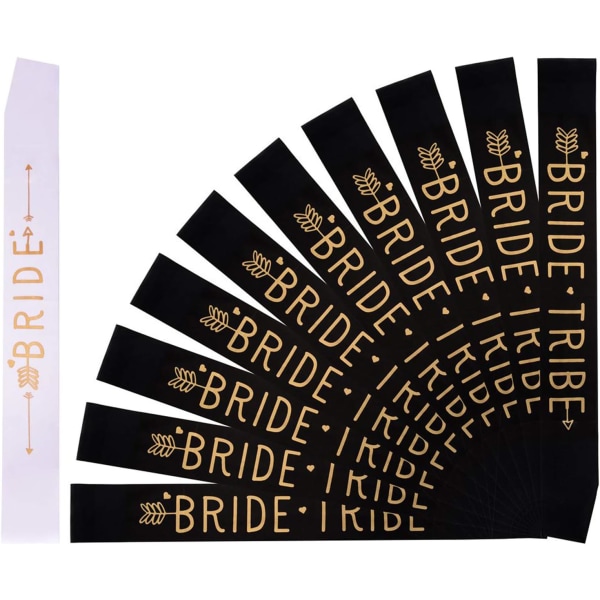 11-pack Brudfölje Sash Set - Hens Party Tillbehör