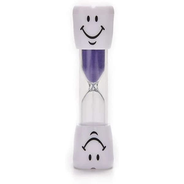 3-pack tandborsttimer för barn, 2 minuters smiley-timglas, timglas
