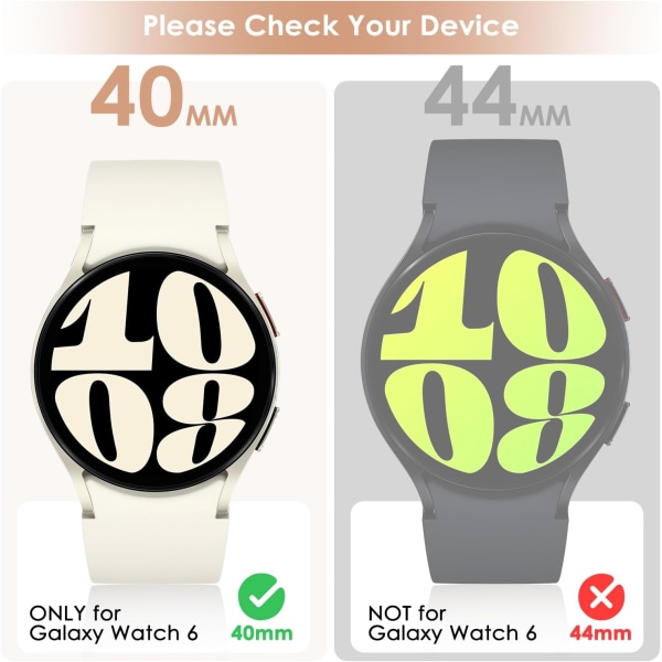 [4+4Pack Galaxy Watch 6 Case 40mm 2023, Anti-Imma