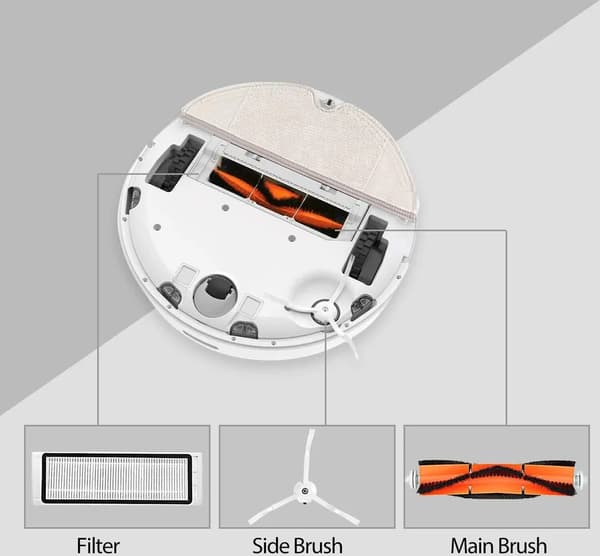 Tilbehør til Xiaomi Roborock E4, S5, S50, S51, S55 / 11 dele