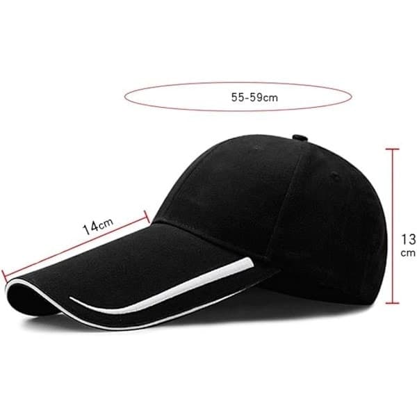 Baseballcaps i vasket bomull med forlenget brem