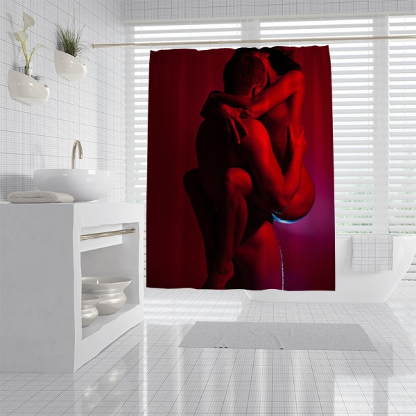 Printed vattentäta duschdraperier för hotell med form 150X180cm