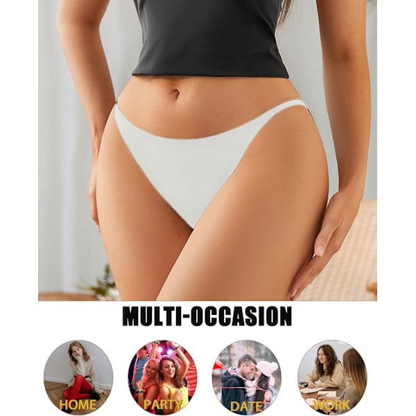 2025 Senaste Modell Sexiga G-string Trosor för Kvinnor Underkläder Låg Midja Hipster Underkläder Vit X-Large