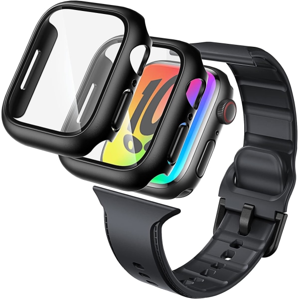 [3 i 1] Sportband kompatibel med Apple Watch Band 45mm Serie 7