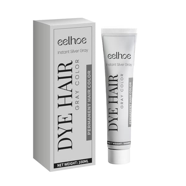 Grå Hårfarvecreme – Permanent Naturlig Hårfarve til Mænd og Kvinder, Nem Anvendelse, Langvarig Dækning, Vaskbar, 100 ml