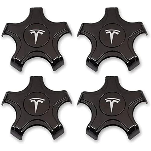4-delt sort og hvid Tesla Model 3 hjulkapsler til Aero H