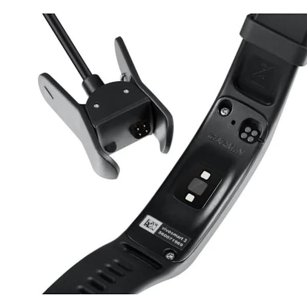 USB-opladerkabel med klips til Garmin Vivosmart 3 Sort