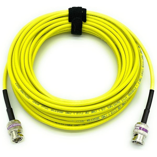 Högkvalitativ helt ny 12G 4K HD SDI BNC - BNC Kabel Belden 4855R Mini RG59 (0,9m, Gul) Gul 0,9m