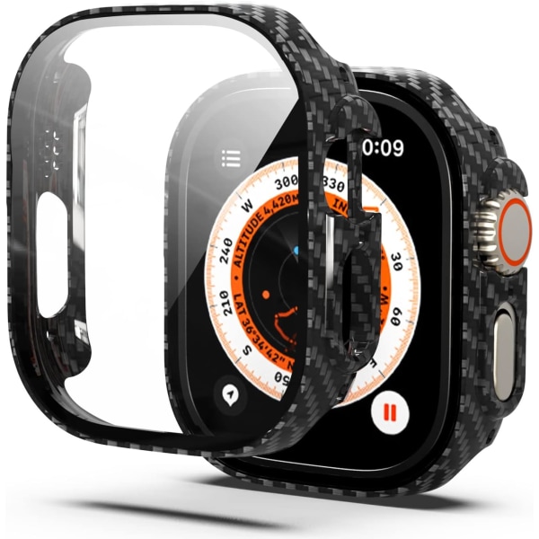 för Apple Watch Ultra Bumper Case med skärm Carbon Fiber 49mm
