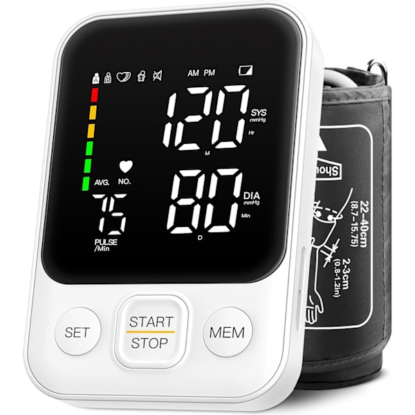 2025 Senaste Modell Blodtrycksmätare Överarmsmaskin Sphygmomanometer Exakt Justerbar Manuell BP Manschett Kit LED Bakgrundsbelyst Display