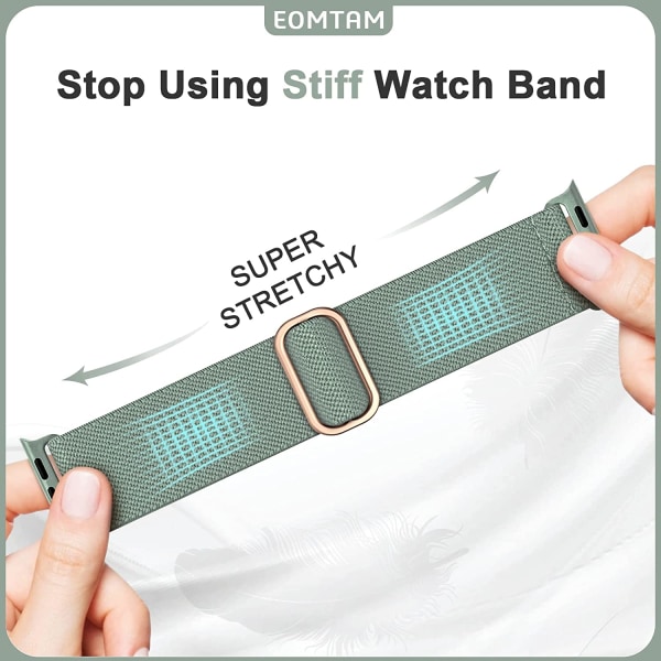 5-pack stretchig nylon kompatibel för Apple Watch Band 38 mm 5PCS 9 38/40/41MM
