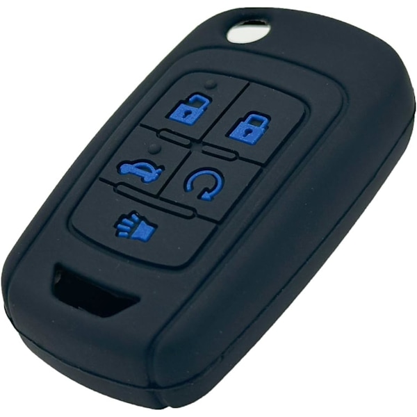 2-pack Mjuka Silikon Nyckellösa Bilnyckel Fob Skyddsfodral för Chevrolet Equinox Camaro Cruze Malibu Sonic Volt Park OHT0