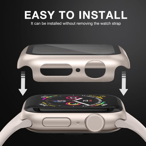 Fodral Kompatibelt med Apple Watch Series 8 Series starlight 8/7 45mm