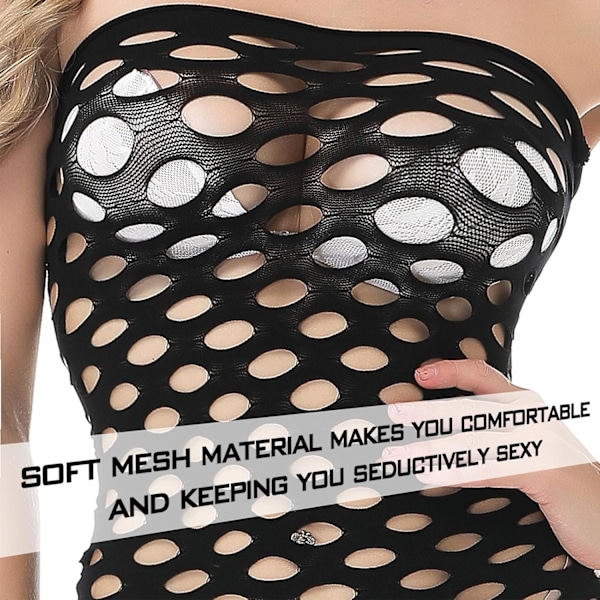 Sexiga underkläder för kvinnor, stygg fisknätsunderklädesset, bodysuit-outfits, teddy babydoll, erotiska mesh-outfits för kvinnor