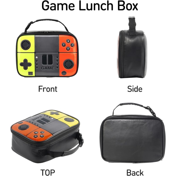 Pojkar Lunchbox Barn Spel Lunchväska Isolerad Lunchbox Läder Spel