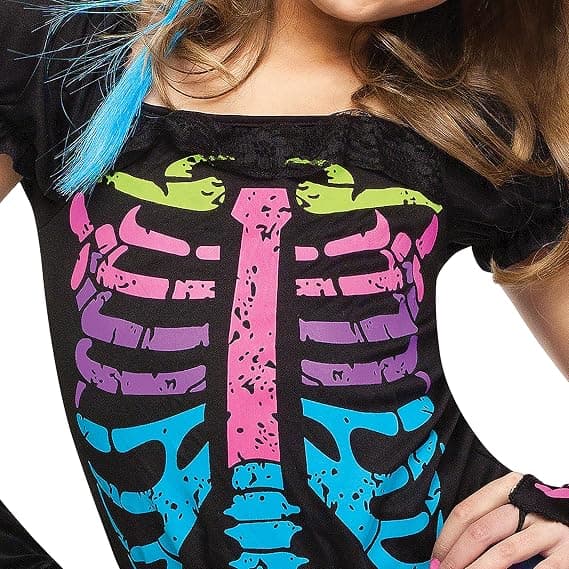 Fun World jenter Funky Punky Bones Large 12 - 14