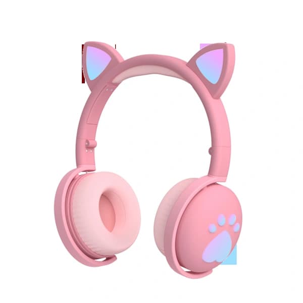 Söta katt tass bluetooth headset Rosa
