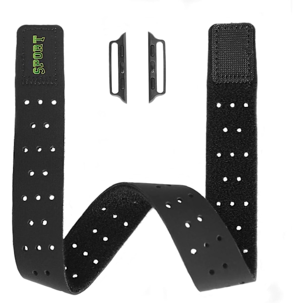 2025 Senaste Modell Sport Edition Armband - Elastiskt och Andningsbart Lycra Armband för Apple Watch Svart 42/44/45mm