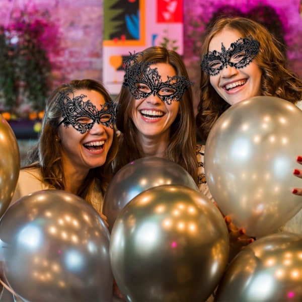 2025 Senaste Modell 2st Maskeradmask för Kvinnor Venetiansk Karneval Mardi Gras Spetsmasker För Kvinnor & Par Halloween Party Deco