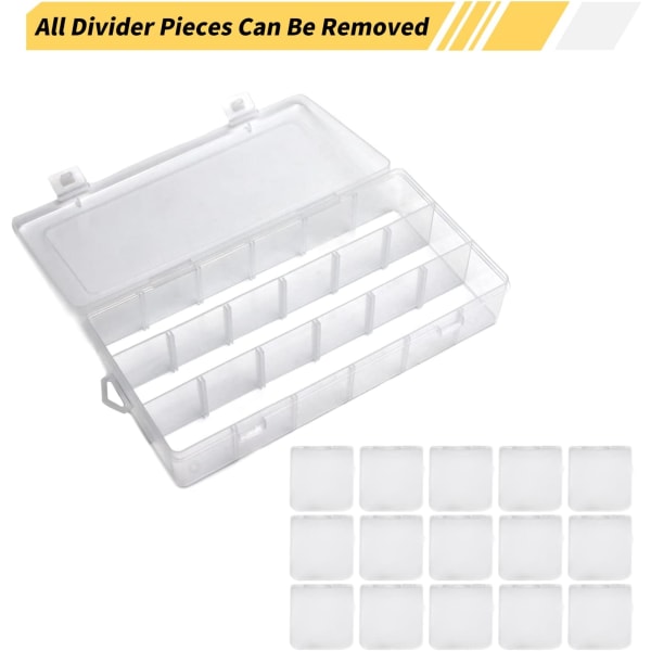 PP Component Storage Box 230x118x42mm Plast Organizer Justerbar