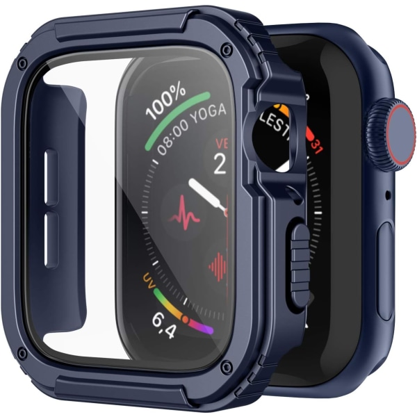 Robust Apple Watch Case 44Mm Series Se 6/5/4 med skärmskydd Blue 44mm