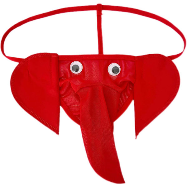 2025 Senaste Modell Herrunderkläder Elefant Snabel Stringtrosa för Män G-String Roliga Jul Alla Hjärtans Dag Presentidéer Röd