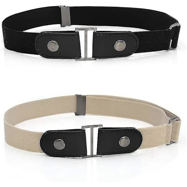 Elastisk belte for damer uten spenne, fritt elastisk midjebelte kompatibelt med kvinner 60cm