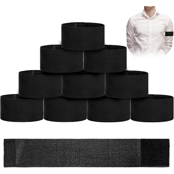 2025 Senaste Modell 10 ST Begravningssorgeband, 5 X 30cm/2 X 11,8 tum Sorgeband för Märken Elastiska Justerbara Begravningsband,