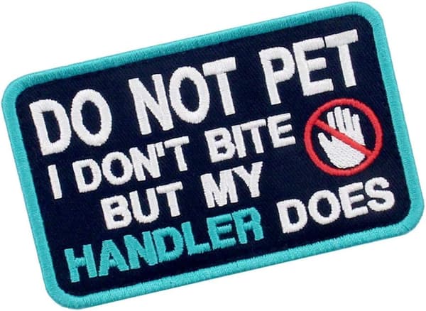 Servicehund Emblem Patch med burrebåndslukning