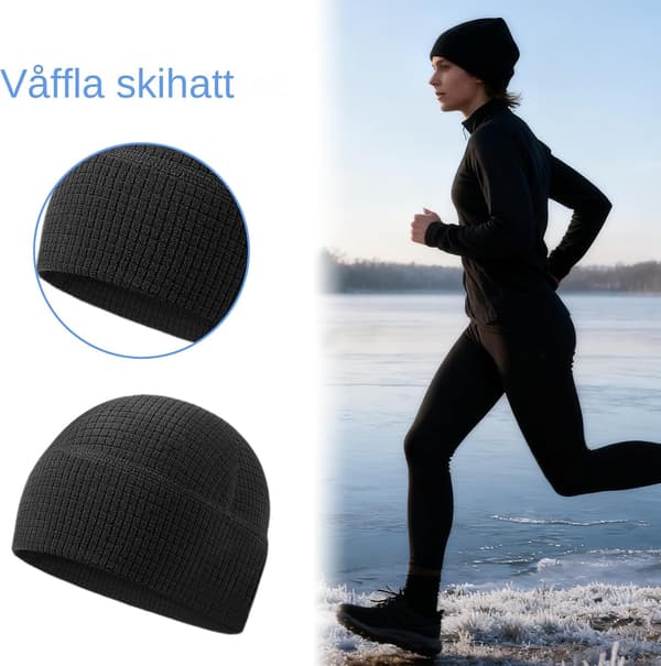 Vintermössor för män Fleece Våffelmönster Varm Mössa
