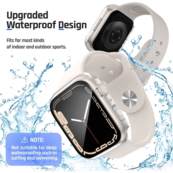 Vattentätt fodral till Apple Watch 44 mm SE (2:a generationen) Serie 6 5 4 Clear 44mm