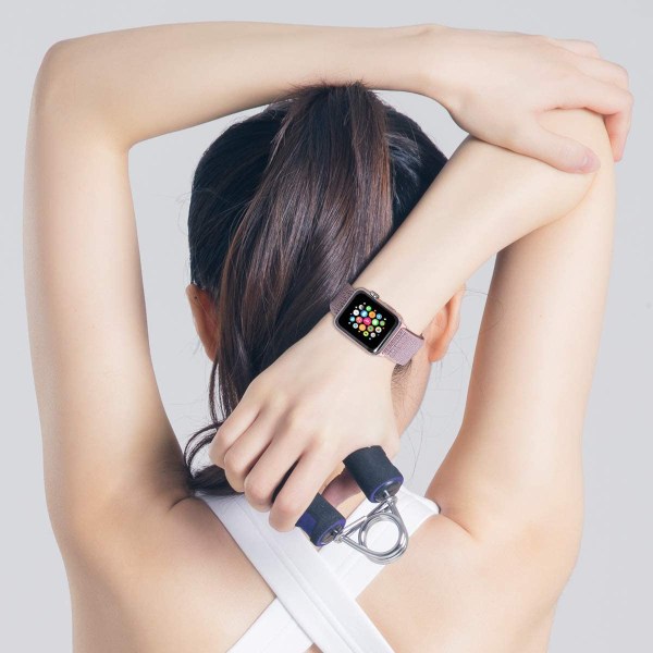 Sport Loop Band kompatibelt med Apple Watch Band 49mm 45mm sand pink 38MM/40MM/41MM
