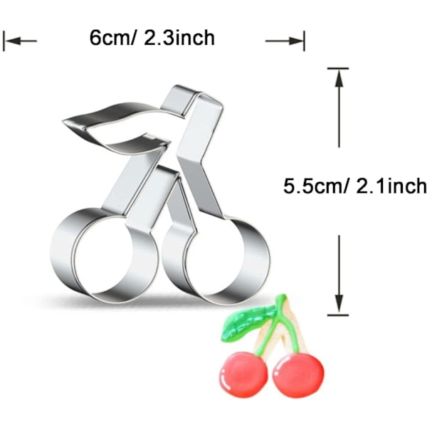 Keksform i silver med körsbärsblad