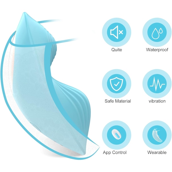 2025 Senaste Modell Ergonomisk Passform App & Fjärrkontroll Bärbar Vibrator