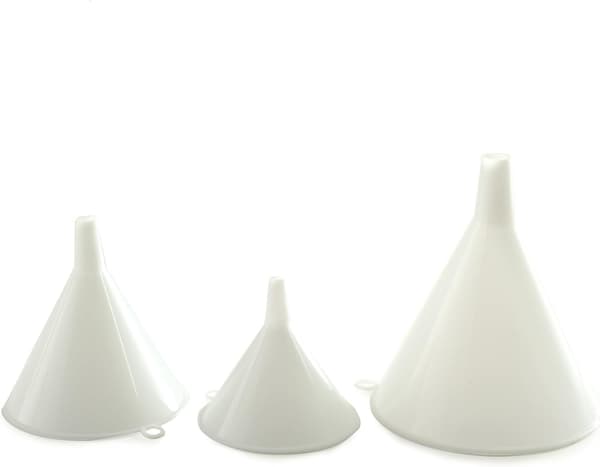 Plasttratt, set om 3, set om tre, vit