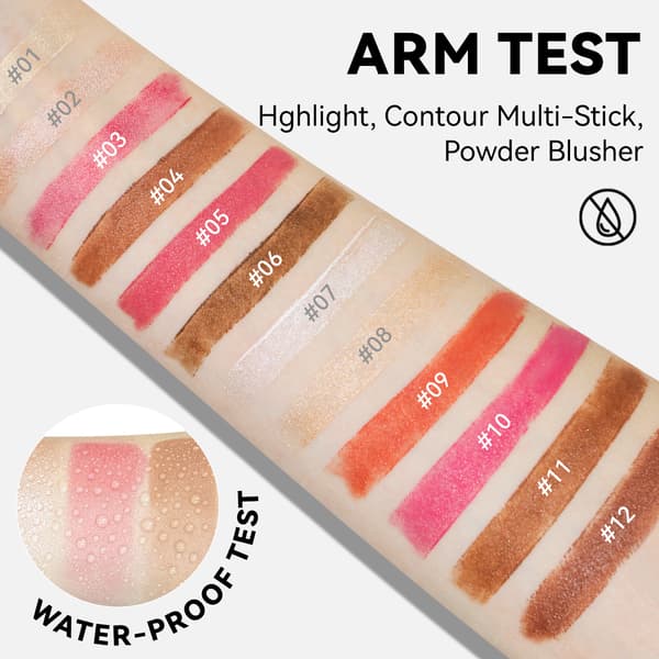 Konturstift, multifunktionellt konturstift, rouge-stift och concealer under ögonen. 012#