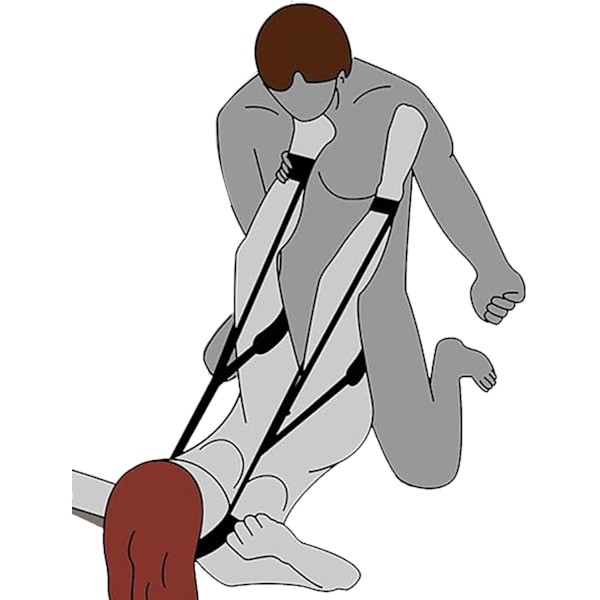 2025 Senaste Modell BDSM Bondage Restraints Sex Swing Kit, 3 st Bondage Utrustning & Tillbehör, Vuxenleksaker Sexremmar Nacke till Handled Lår S