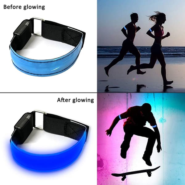 Laderbare Reflekterende Armbånd - Høy Synlighet LED Håndleddsstropper