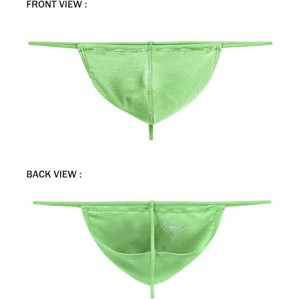 2025 Senaste Modell Herr Tanga Underkläder Stringtrosa Justerbar Bulpåse Sömlös Sexig Badkläder Trosor 1 eller 3-pack Grön 3X-Large