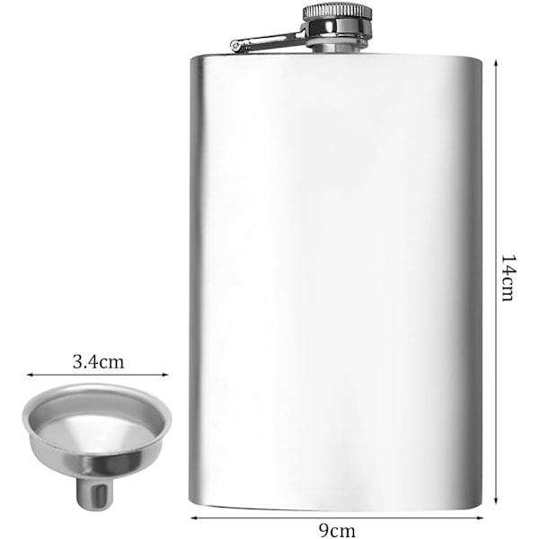 10oz Bärbar Rostfritt Stål Hip Flask - Barfest Drinkare