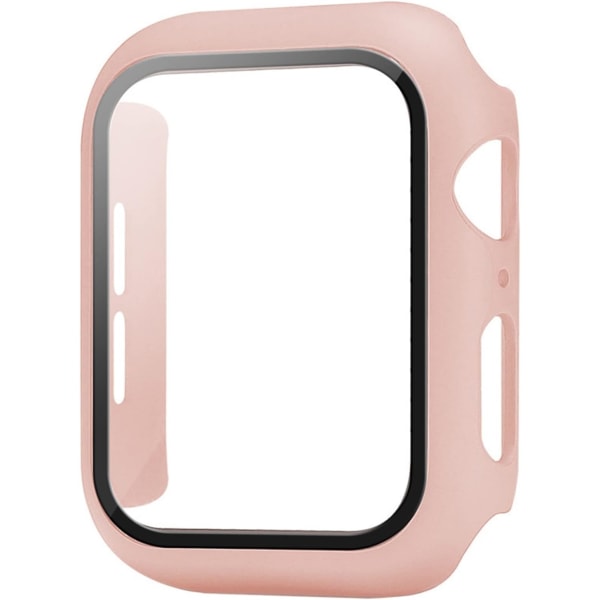 Glas+ Cover Bumper Tempered Case Skärmskydd Pink Series 7 41MM