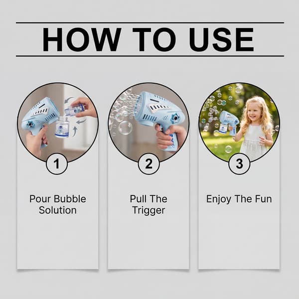 Space Bubble Gun Bubble Edition (Blå)