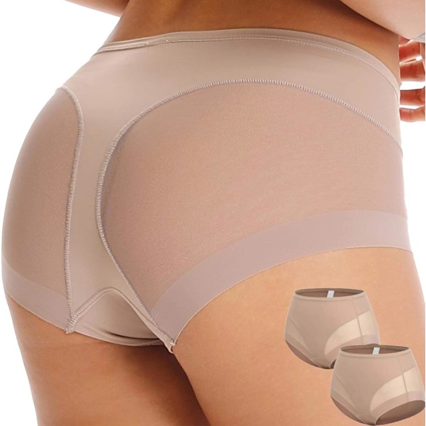 2025 Senaste Modell 2-pack Tummy Control Trosor för Kvinnor Sömlösa Butt Lifter Briefs Bekväma Body Shaper Shapewear Sexiga Underkläder