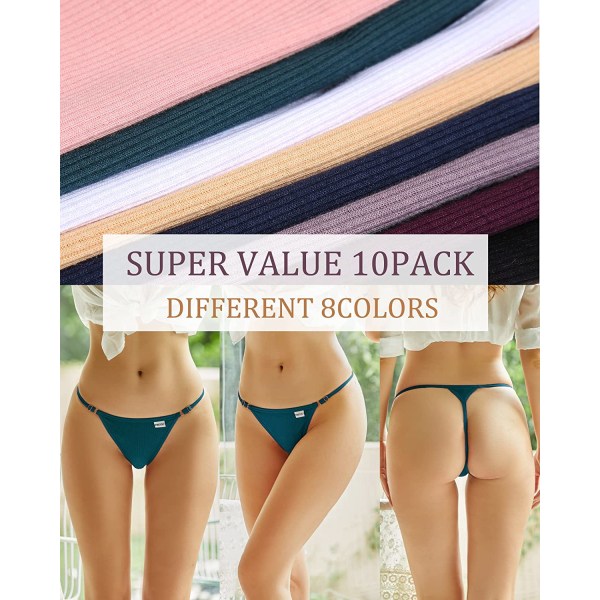 10-pack justerbara stringtrosor för kvinnor Sexiga underkläder Setb-10pack XL