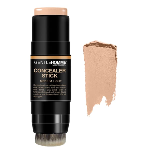 Herre Concealer Stick med børste til mørke rande, medium lys