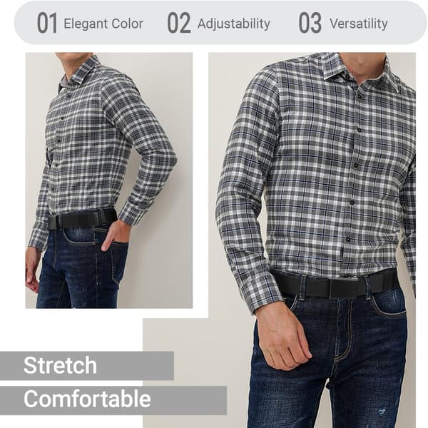 Herrebælter Plus Size 39'' til 75'' Stræk Elastisk Stofbælte Sort