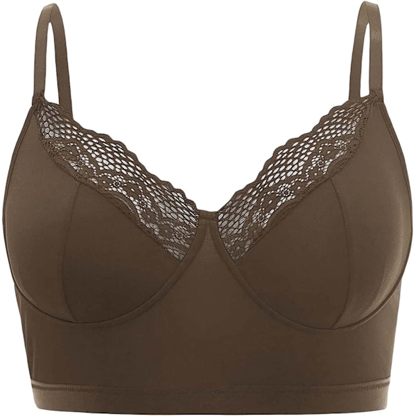 2025 Senaste Modell Dam Plus Size Sexig Blommig Spets Kantad Trådlös BH Justerbara Band S-XXXL